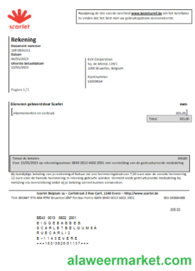 Scarlet telecommunications utility business bill, SCR